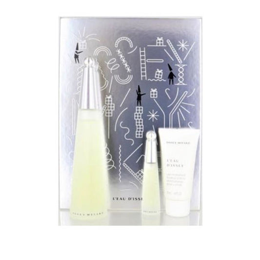 SET ISSEY MIYAKE WOMEN (3 PC)3.4 OZ. EDT SP /1.7 OZ. BL / 0.34 OZ. MINI