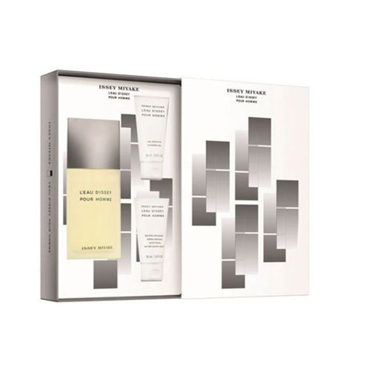 SET ISSEY MIYAKE MEN (3 PC) 4.2 OZ. EDT SP / 1.7 OZ. EDT SP / 1.7 OZ SG