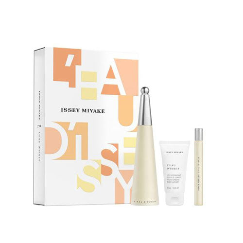 SET ISSEY MIYAKE WOMEN ( 3 PC ) 3.3 OZ EDT SP / 1.6 OZ BL / 0.34 OZ EDT SP