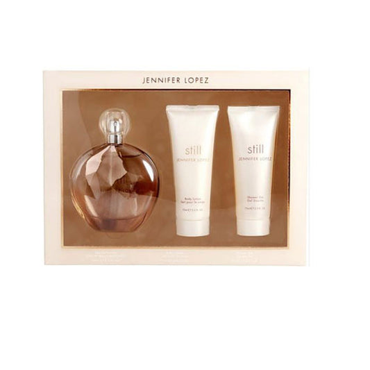 SET JENNIFER LOPEZ STILL WOMEN ( 3 PC ) 3.4 OZ EDP SP / BODY LOTION 2.5 OZ / SHOWER GEL 2.5 OZ