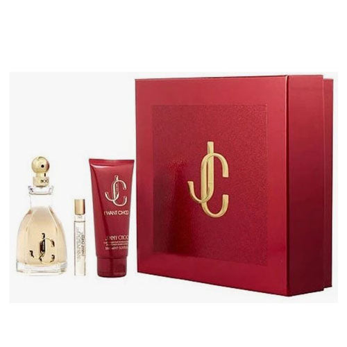 SET JIMMY CHOO I WANT CHOO WOMEN ( 3 PC ) 3.3 OZ EDP SP /0.25 OZ EDP SP/3.3 OZ BL