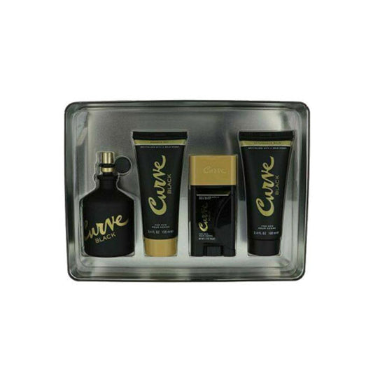 SET LIZ CLAIBORNE CURVE BLACK MEN 4 PC 4.2 EDC / 3.4 AFB / 3.4 SG / DEO