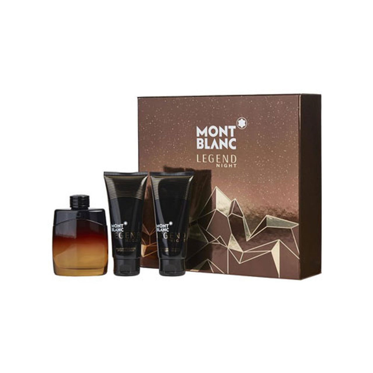 SET MONT BLANC LEGEND NIGHT MEN 3 PC SET 3.4 OZ. EDP / 3.4 OZ. SB / 3.4 OZ. SG