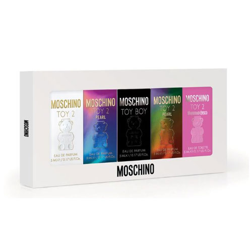 MINI SET MOSCHINO TOY 2 WOMEN  (5 PC) X 0.017 OZ EDT-EDP