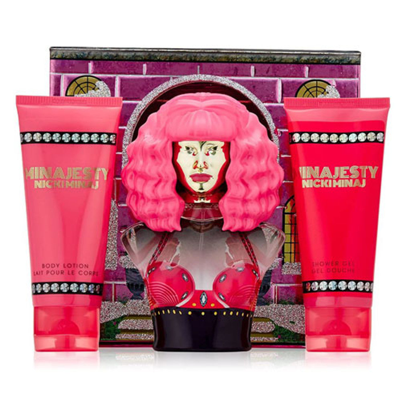 SET NICKI MINAJ MINAJESTY WOMAN ( 3 PC ) 3.4 OZ. EDP / 3.4 OZ. BL / 3.4 OZ. SG