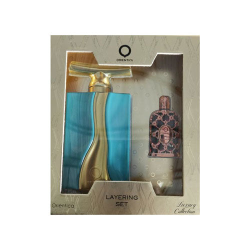 SET ORIENTICA ( 2 PC ) MELODIE DE ORIENTICA 3.0 OZ EDP SP / LUXURY COLLECTION AMBE ROUGE 0.25 OZ EDP SP