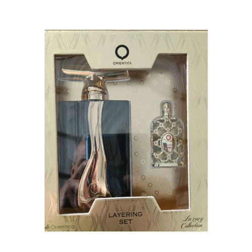 SET ORIENTICA  ( 2 PC )CUIR DE ORIENTICA 3.0 OZ EDP SP / LUXURY COLLECTION ROYAL AMBER 0.25 OZ EDP SP