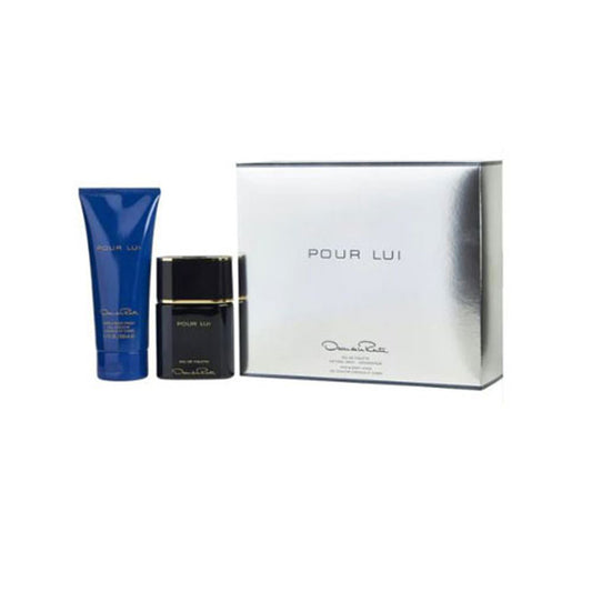SET OSCAR DE LA RENTA POUR LUI MEN (2 PC ) 3.0 OZ. EDT SP / 4.2 OZ. FRAGANCE MIST