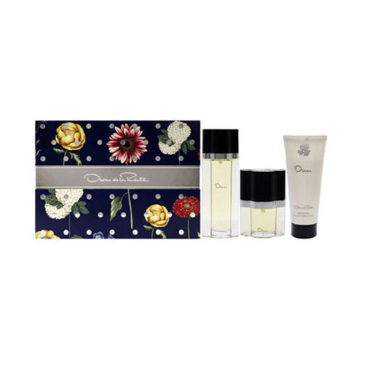 SET OSCAR DE LA RENTA WOMEN ( 3PC ) 3.4 OZ EDT SP / 3.4 OZ BL /0.50 OZ EDT SP