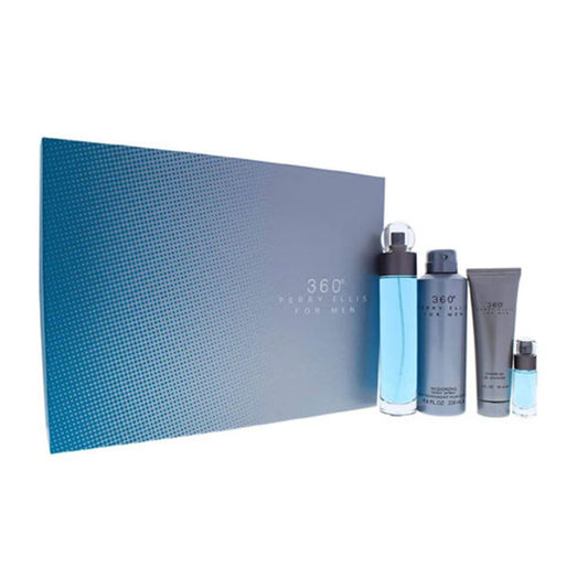 SET PERRY ELLIS 360 HOMBRE TURQUESA ( 4 UDS ) NUEVO UPC