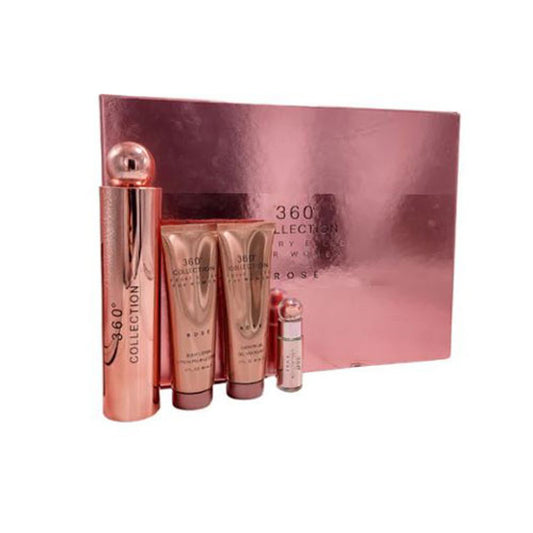 SET PERRY ELLIS COLECCIÓN 360 ROSA ( 4 PIEZAS )3.4 OZ EDP SP / 3.0 OZ BL / 3.0 OZ. SG / 0.25 OZ. EDP SP