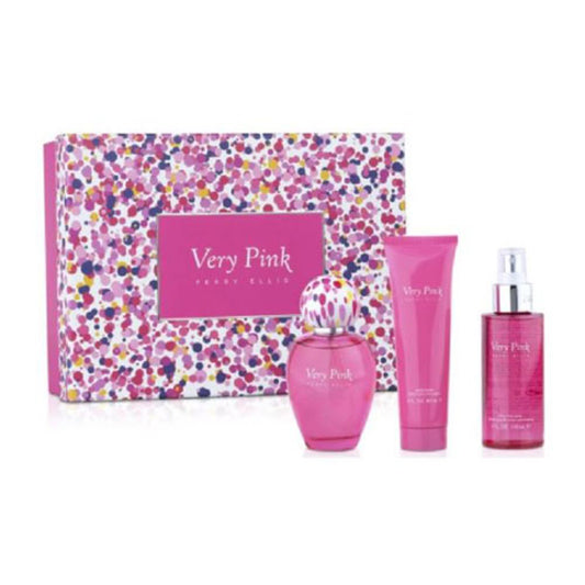 SET PERRY ELLIS MUY ROSA (3 PIEZAS)3.4 OZ EDP SP / 3.0 OZ GEL / 3.0 OZ BL