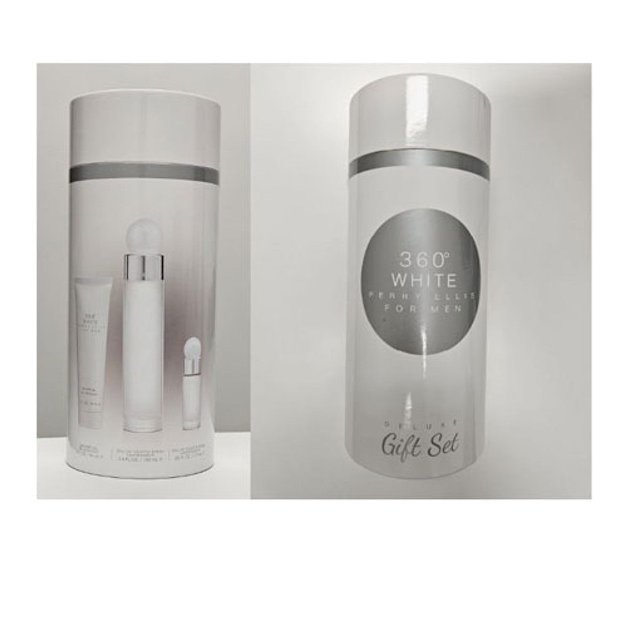 SET PERRY ELLIS 360 HOMBRES BLANCOS ( 3 PIEZAS ) 3.4 OZ EDT /3.0 OZ GEL + MINI -BOTE
