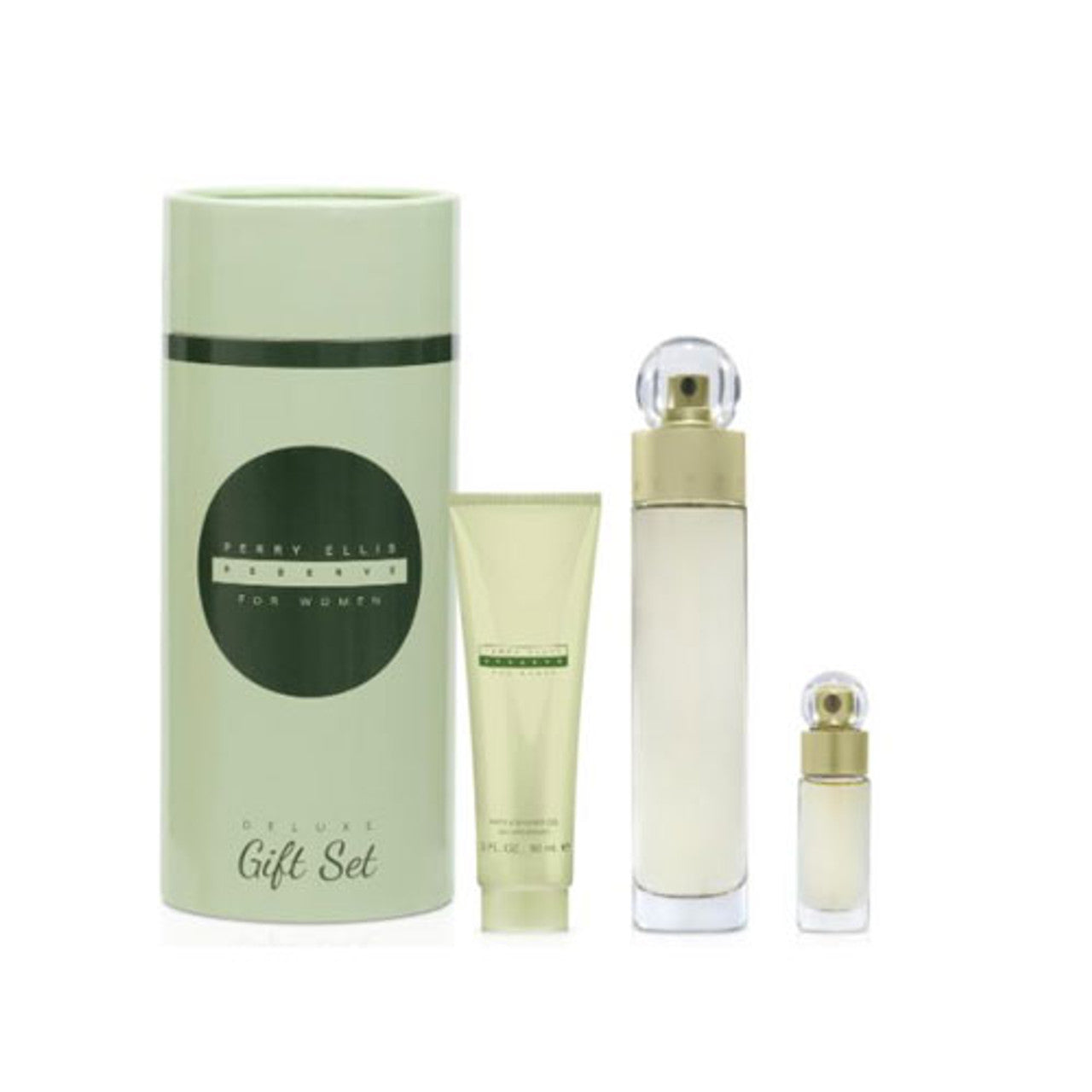SET PERRY ELLIS RESERVA MUJER ( 3 PIEZAS ) 3.4 OZ EDP SP/3.0 GEL / MINI