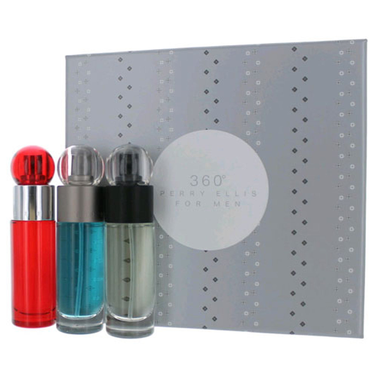 SET PERRY ELLIS 360 HOMBRES (TRIO) 360 / 360 ROJO / 360 VERDE 1.0 OZ. EDT SP