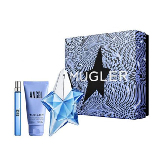 SET THIERRY MUGLER ANGEL WOMEN ( 3 PC ) 1.7 OZ EDP / 1.7 OZ BL / 0.3 OZ MINI